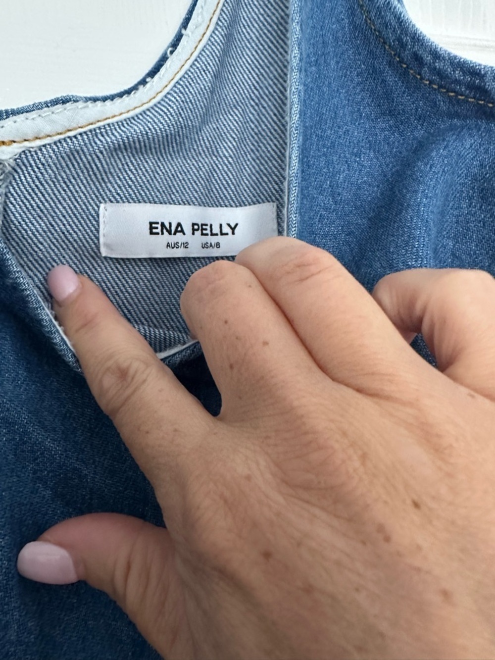 Ena Pelly Blue Denim Tank Dress - Picture 5 of 5